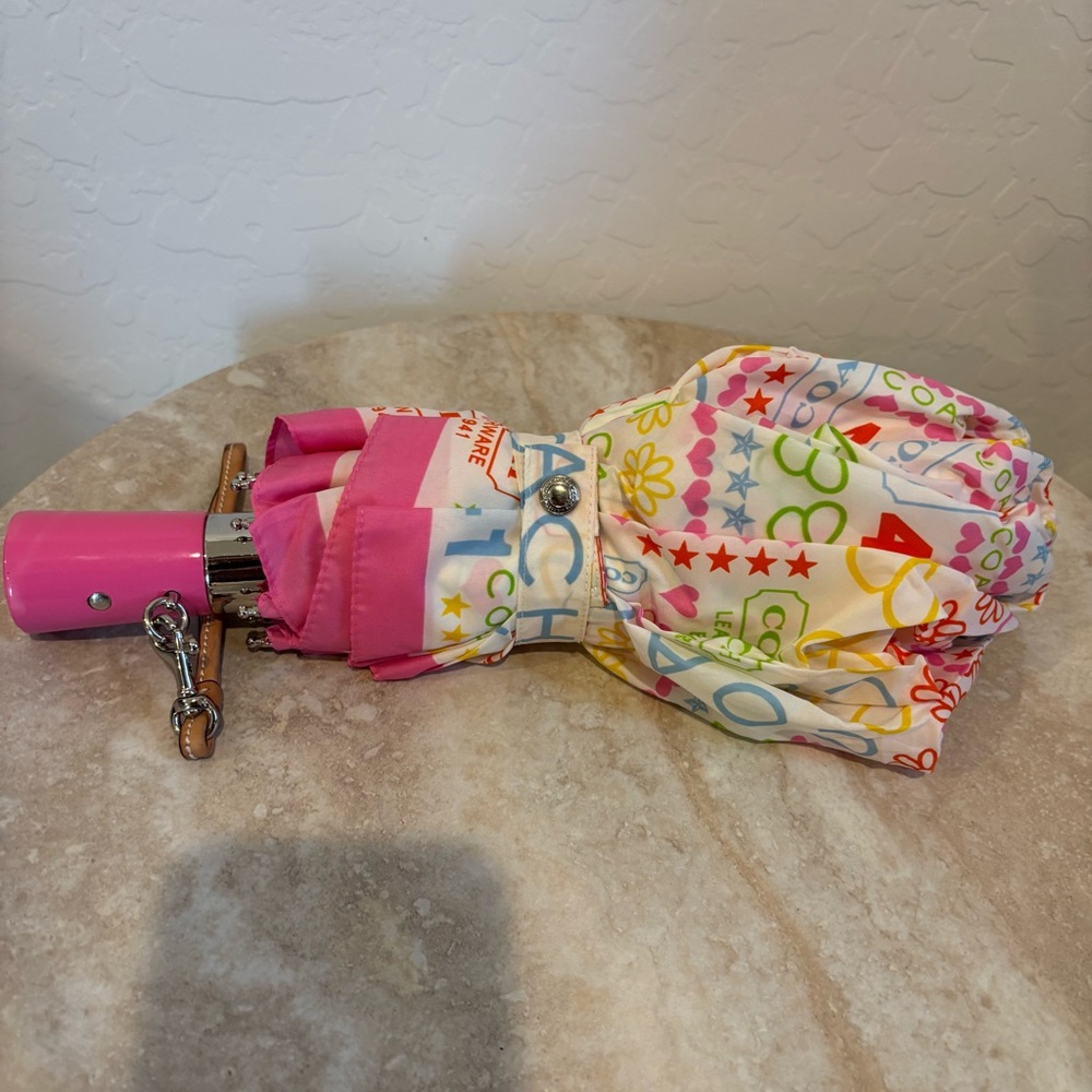 Coach y2k butterfly logo monogram nylon umbrella - Picture 4 of 10